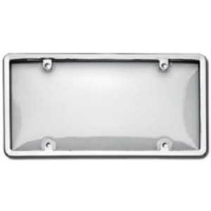 Chrome Plastic Plate Frame w/ Cover - 60310