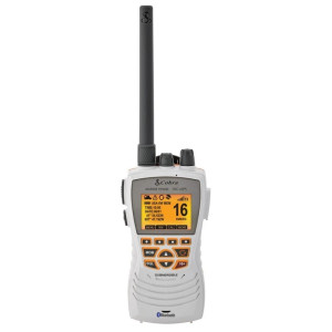 Cobra MR HH600W FLT GPS BT Floating Marine Radio with GPS and Bluetooth (White)