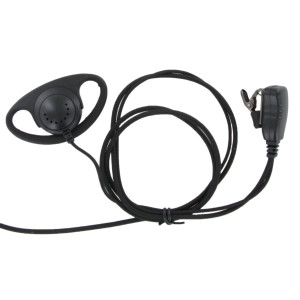 XLT DR110B D-Ring Earpiece with Lapel PTT Microphone (Braided Cable)