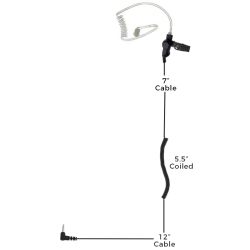 XLT SE110-35C-XL Listen Only Earpiece with Coil Cord (Extra Long)